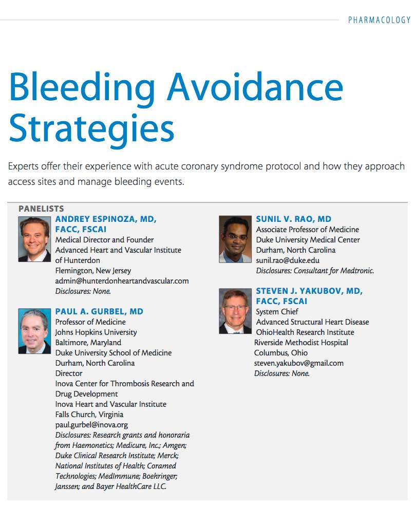 Bleeding Avoidance Article